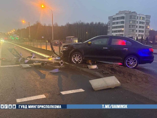 В Минске водитель уснула за рулем и совершила ДТП