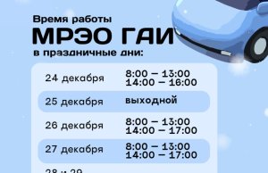 Время работы МРЭО ГАИ в праздничные дни Время работы МРЭО ГАИ в праздничные дни