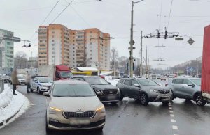 В Минске ДТП в результате несоблюдения дистанции (ВИДЕО)