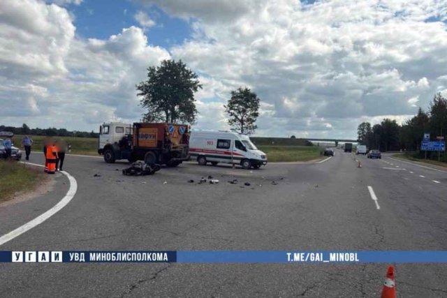 В Пуховичском районе в ДТП погиб мотоциклист